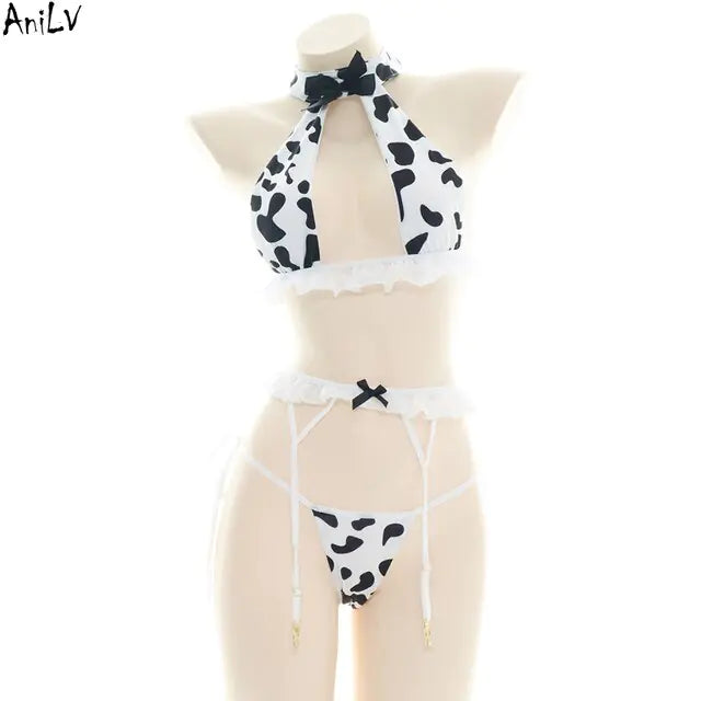 Uniform Cow Girl Lingerie Set