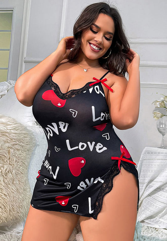 Plus Size Romance Queen Night Gown