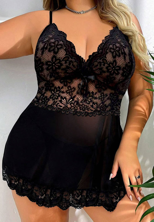 Plus Size Lace Night Gown