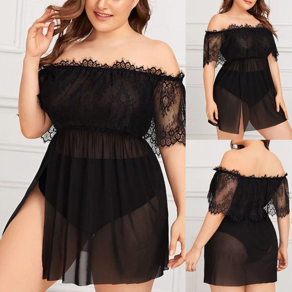 Women's See Through Lingerie Dress