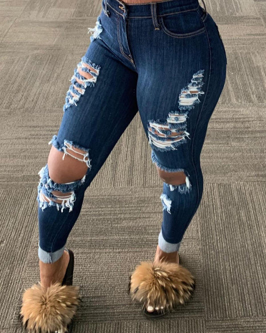 Ripped Denim Jeans