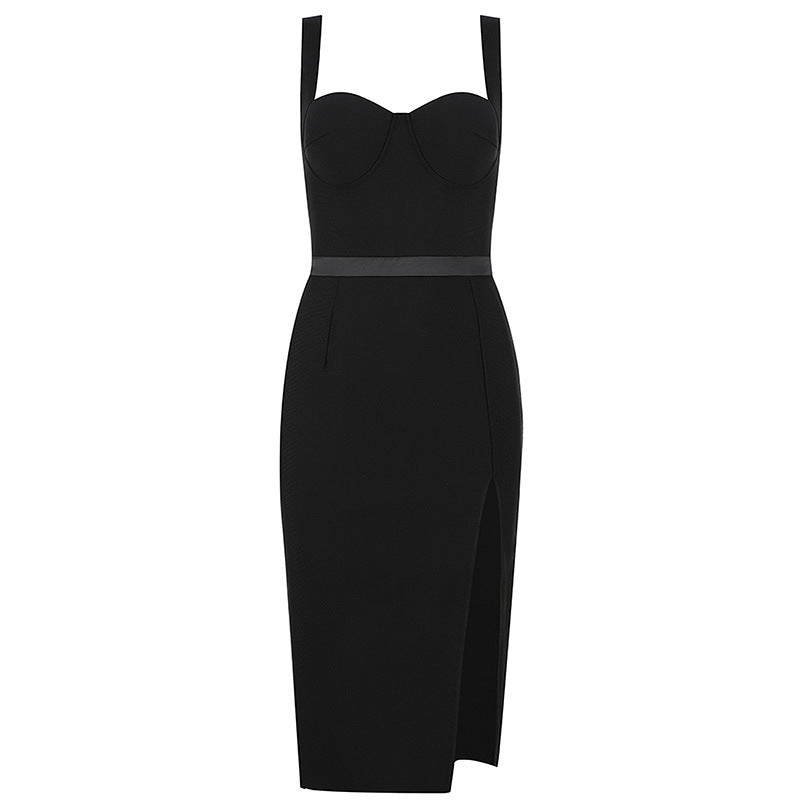 Women's Elegant Black Tight Fitted Dress