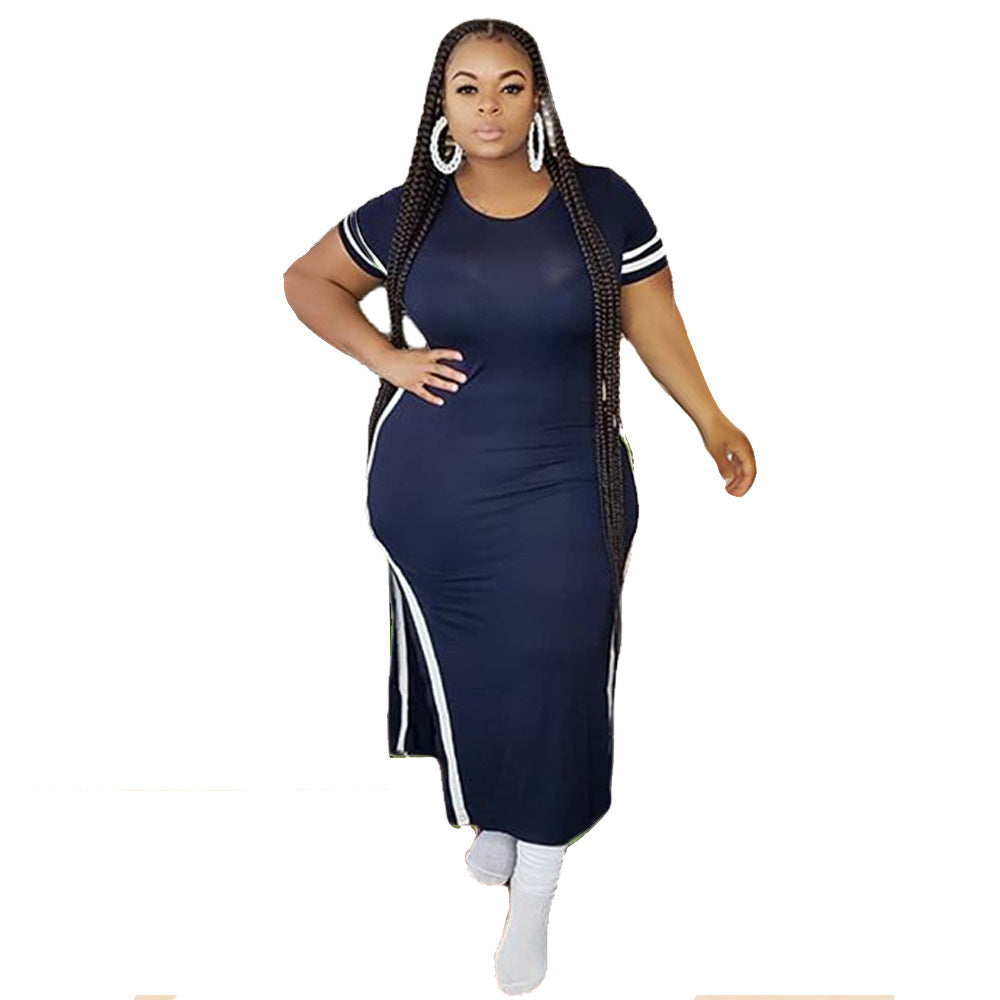 Plus Size Long High Split Summer Dress