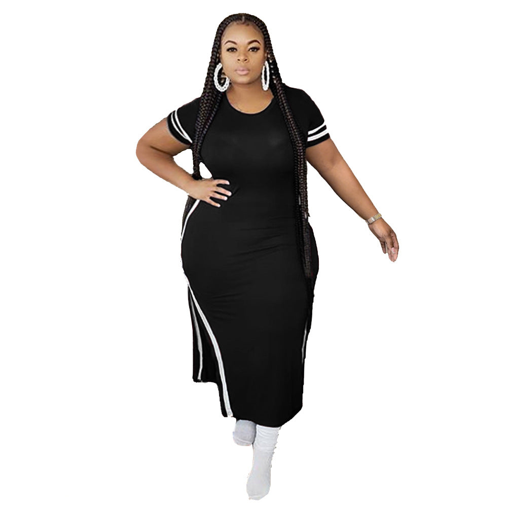 Plus Size Long High Split Summer Dress