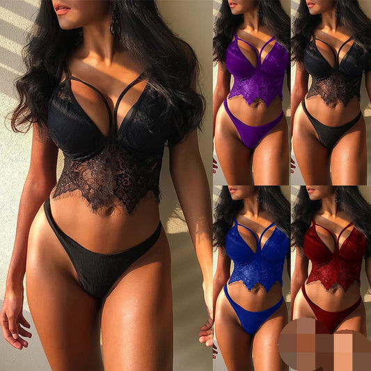 Multicolor Lace Lingerie Diva Set