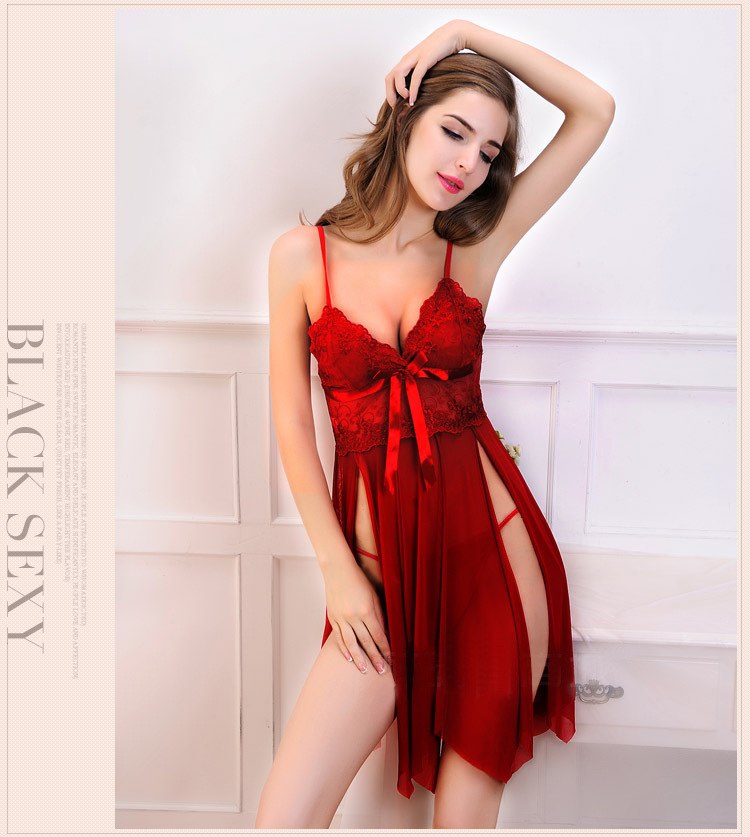 Glamorous Lingerie Dress  Set W/Thong