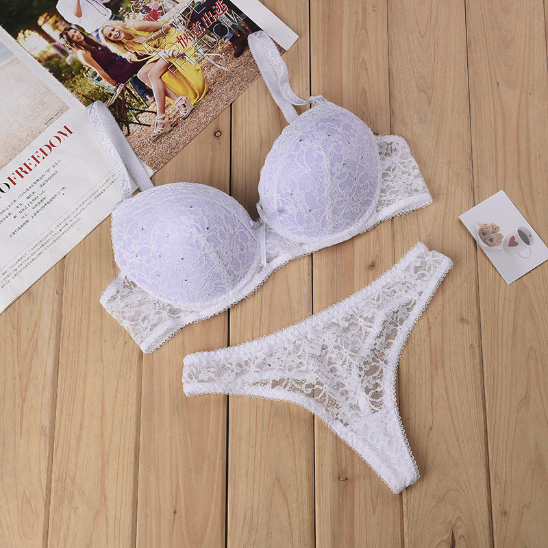 Bra/Lace Thongs Set