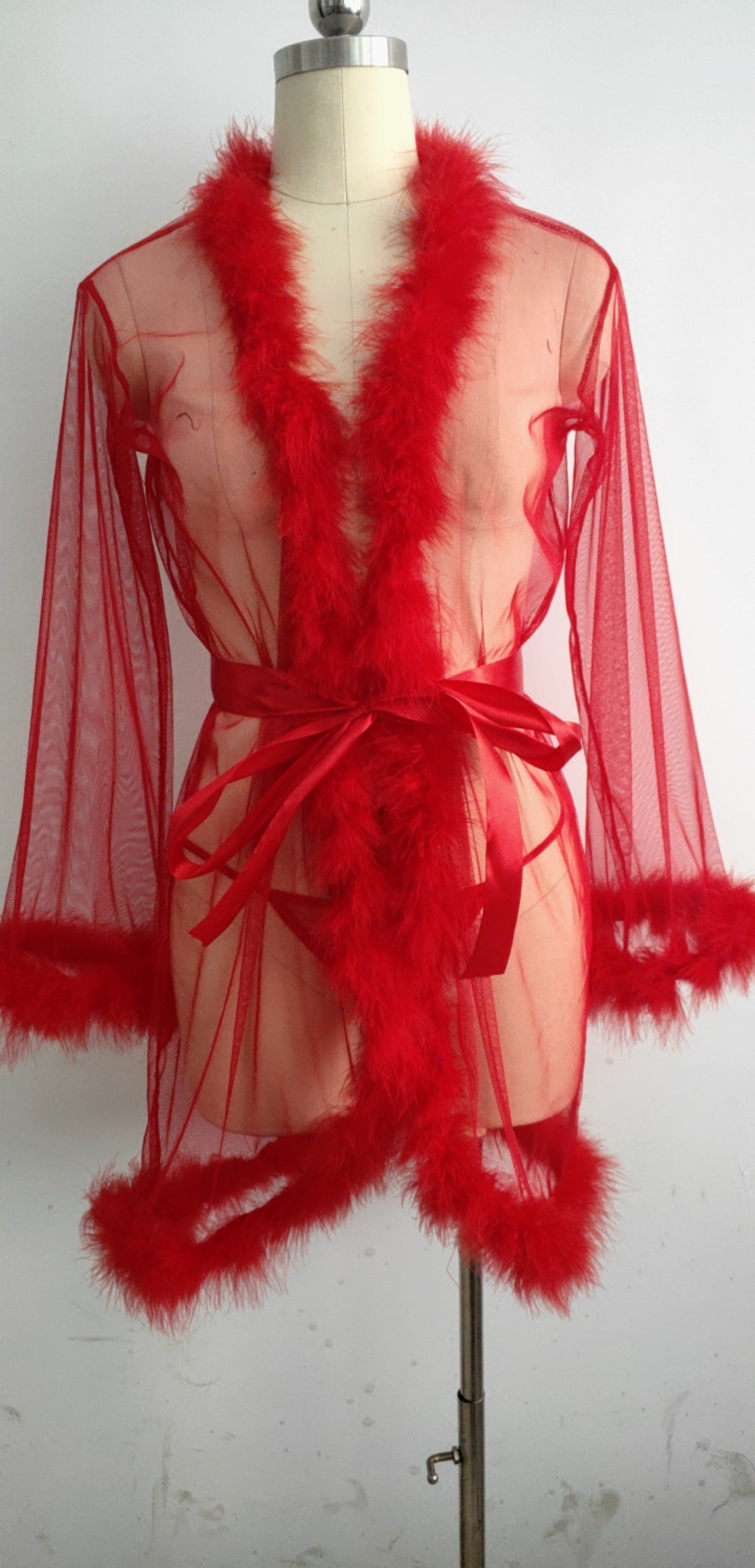 Furry Sheer Lingerie Robe