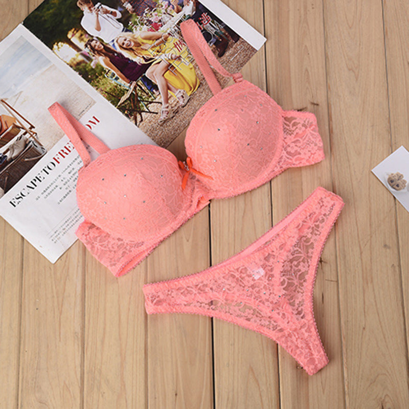 Bra/Lace Thongs Set