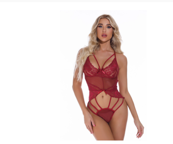 Lace Open Chest Lingerie Set