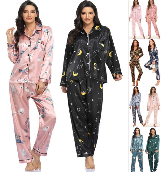 Women Silk Long Sleeve Sleepwear