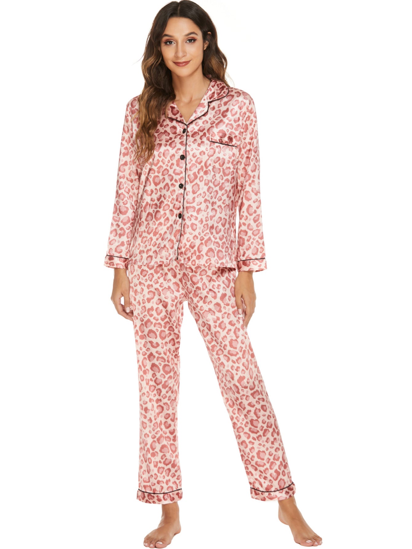 Women Silk Long Sleeve Sleepwear