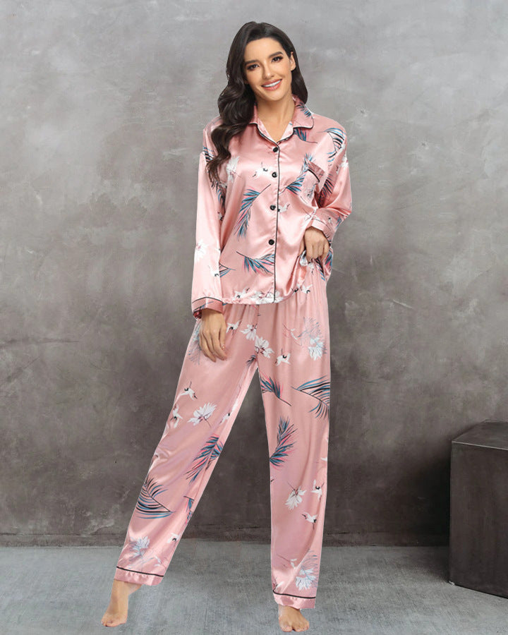 Women Silk Long Sleeve Sleepwear