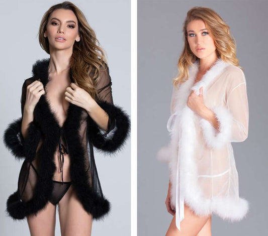 Furry Sheer Lingerie Robe